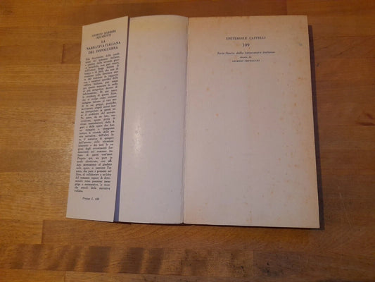 LA NARRATIVA ITALIANA DEL DOPOGUERRA. GIORGIO BARBERI SQUAROTTI. CAPPELLI EDITORE. COLLANA: UNIVERSALE CAPPELLI 109. RISTAMPA 1965.