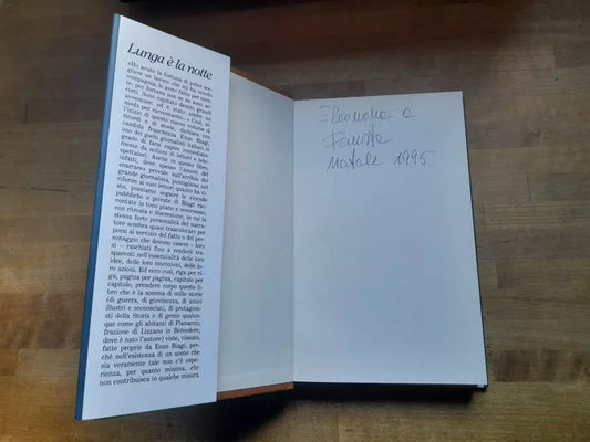 LUNGA E' LA NOTTE. ENZO BIAGI. COLLANA: NUOVA ERI. RIZZOLI EDITORE. 3° EDIZIONE: NOVEMBRE 1995.
