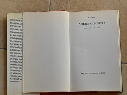 CAMERA CON VISTA. E.M. FORSTER. MONDADORI EDITORE. 1° EDIZIONE SETTEMBRE 1986. COLLANA: OMNIBUS.