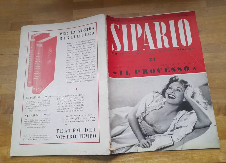 SIPARIO. LA RIVISTA DEL TEATRO E DEL CINEMA. ANNO III°, LUGLIO 1948. N°27.