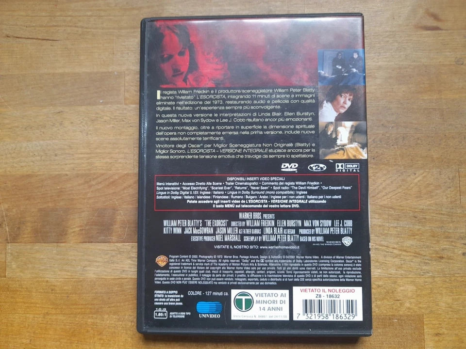 L'ESORCISTA VERSIONE INTEGRALE. DVD. DI WILLIAM PETER BLATTY. COLORE 127 MINUTI. 1973.