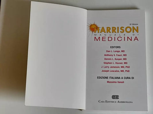 MALATTIE DEL SISTEMA CARDIOVASCOLARE. ENDOCRINOLOGIA E METABOLISMO. HARRISON MANUALE DI MEDICINA. EDIZIONE ITALIANA A CURA DI MASSIMO VANOLI. 18° EDIZIONE, 2015. CASA EDITRICE AMBROSIANA.