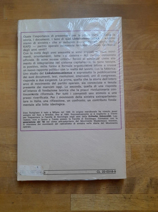 LINKSKOMMUNISMUS E RIVOLUZIONE IN OCCIDENTE. ENZO RUTIGLIANO. DEDALO LIBRI EDITORE, 1974. COLLANA: SAGGI / DEDALO 18.