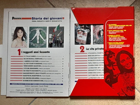 STORIA DEI GIOVANI PRIMA, DURANTE E DOPO IL SESSANTOTTO. AA.VV. SUPPLEMENTO A RIVISTA PANORAMA, 1988. SPECIALE A CURA DI MARIA LUISA AGNESE.