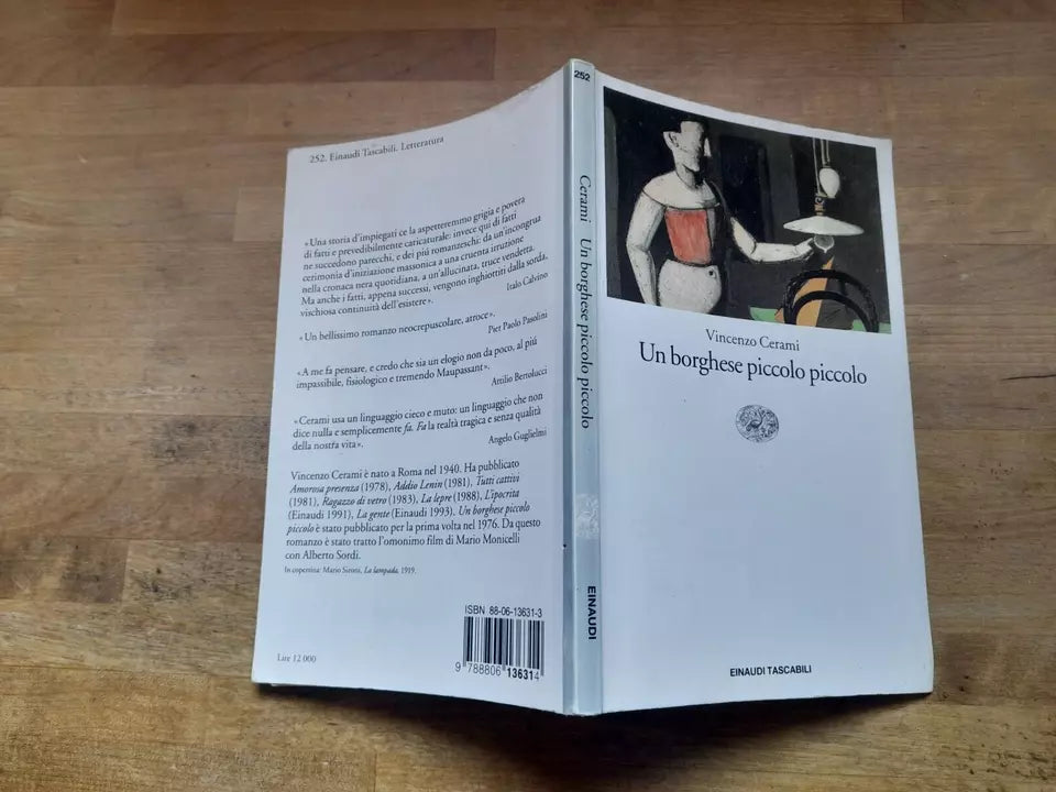 UN BORGHESE PICCOLO PICCOLO. VINCENZO CERAMI. 1° EDIZIONE 1995. EINAUDI EDITORE. COLLANA: EINAUDI TASCABILI 252 LETTERATURA.