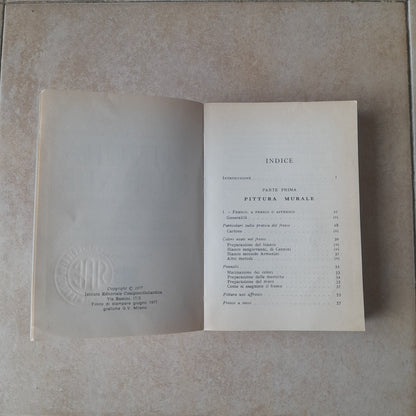 PITTURA MURALE. GIUSEPPE RONCHETTI. CISALPINO- GOLIARDICA. HOEPLI EDITORE: COLLANA: REPRINT ANTICHI MANUALI HOEPLI. 6° EDIZIONE 1977.