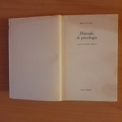 MANUALE DI PSICOLOGIA. MAURICE REUCHLIN. EDITORI RIUNITI. COLLANA: NUOVA BIBLIOTECA DI CULTURA 219. 1° EDIZIONE 1981.