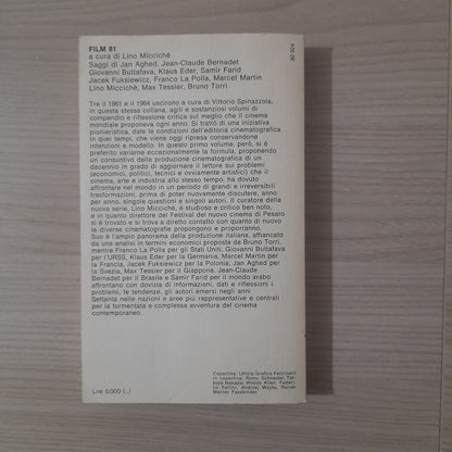 FILM 181. A CURA DI LINO MICCICHE. FELTRINELLI EDITORE. COLLANA: UNIVERSALE ECONOMICA FELTRINELLI 924. 1° EDIZIONE: FEBBRAIO 1981.