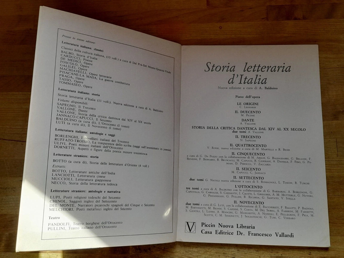 STORIA LETTERARIA D'ITALIA. UGO FOSCOLO. ESTRATTO DA L'OTTOCENTO. NUOVA EDIZIONE A CURA DI ARMANDO BALDUINO. PICCIN NUOVA LIBRARIA CASA EDITRICE DR. FRANCESCO VALLARDI.