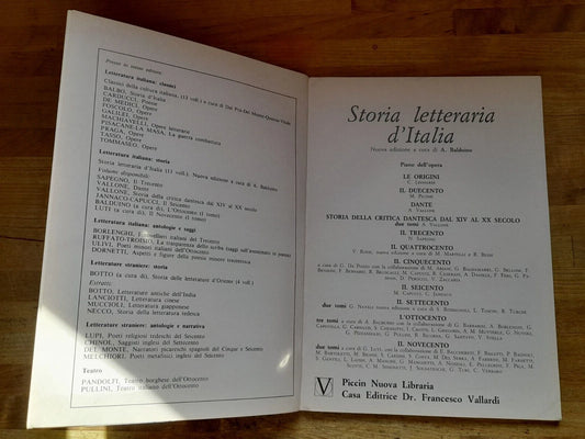 STORIA LETTERARIA D'ITALIA. UGO FOSCOLO. ESTRATTO DA L'OTTOCENTO. NUOVA EDIZIONE A CURA DI ARMANDO BALDUINO. PICCIN NUOVA LIBRARIA CASA EDITRICE DR. FRANCESCO VALLARDI.