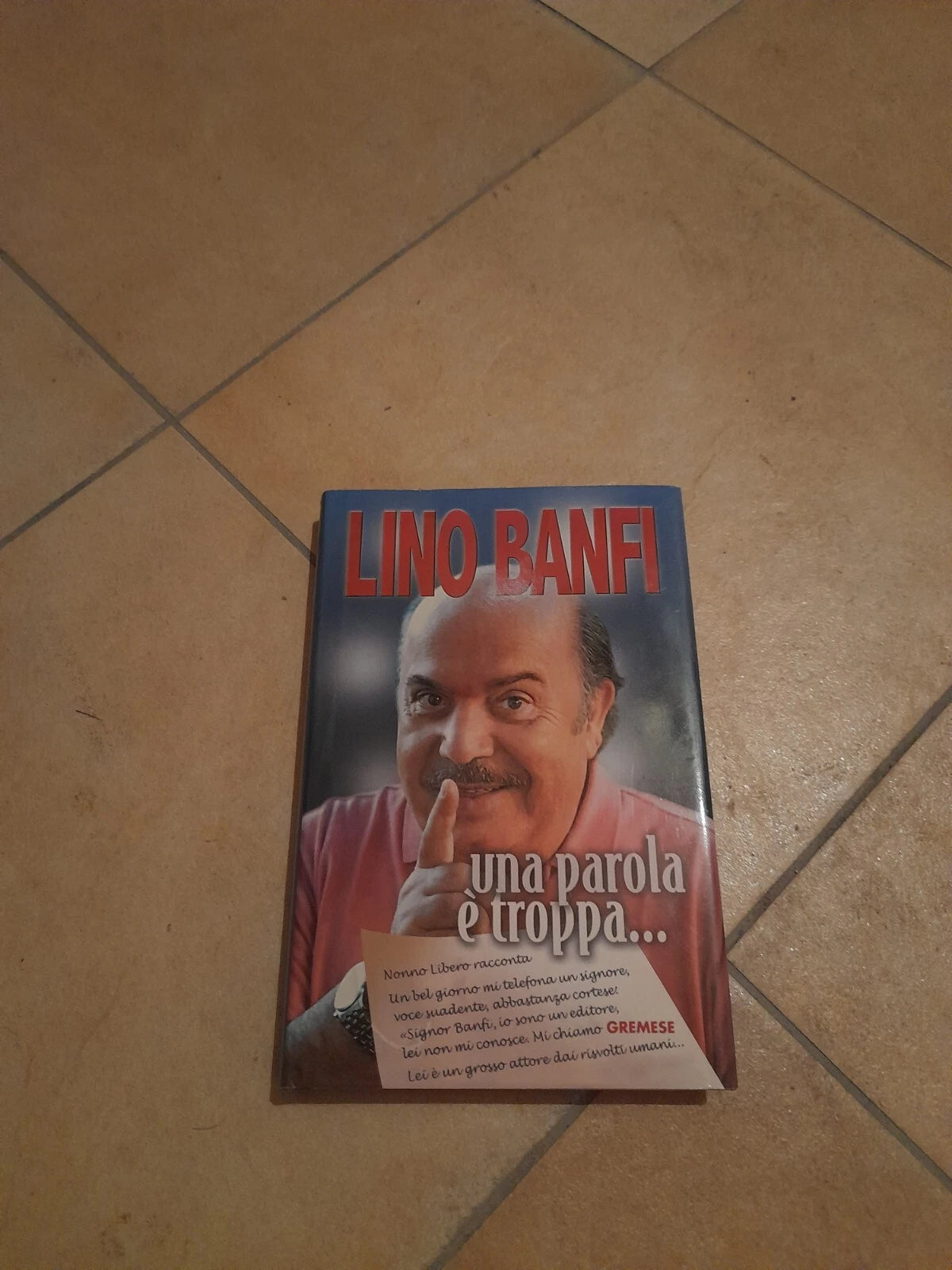 UNA PAROLA E' TROPPA... NONNO LIBERO RACCONTA. LINO BANFI. GREMESE EDITORE 2003. COLLANA: "DIALOGHI"