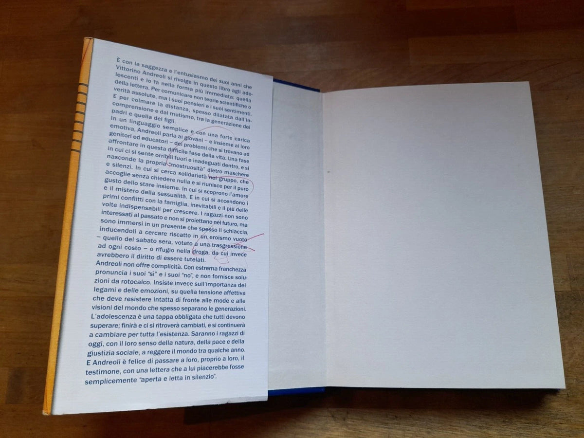 LETTERA A UN ADOLESCENTE. VITTORINO ANDREOLI. RIZZOLI EDITORE. 9° EDIZIONE 2004.