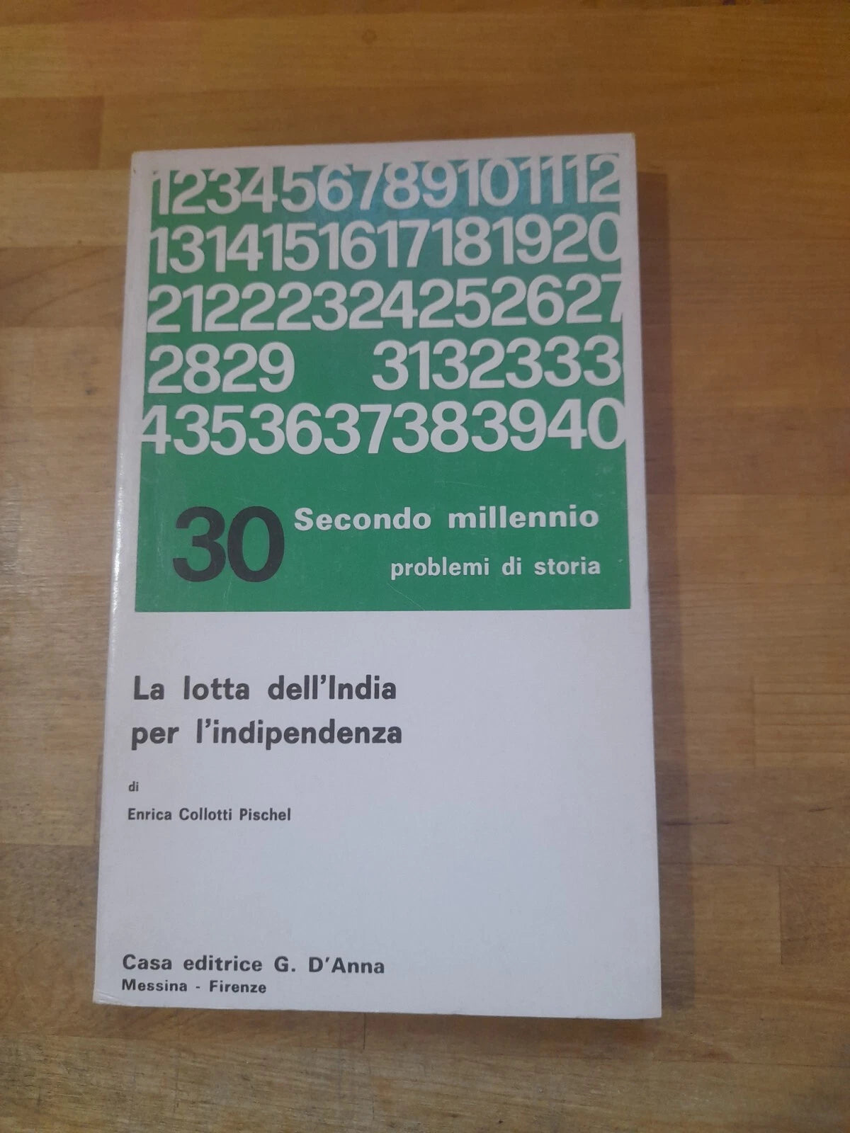 LA LOTTA DELL'INDIA PER L'INDIPENDENZA. ENRICA COLLOTTI PISCHEL. EDITRICE D'ANNA. COLLANA: 30 SECONDO MILLENNIO - PROBLEMI DI STORIA PER LE SCUOLE SUPERIORI. 1° EDIZIONE 1973.