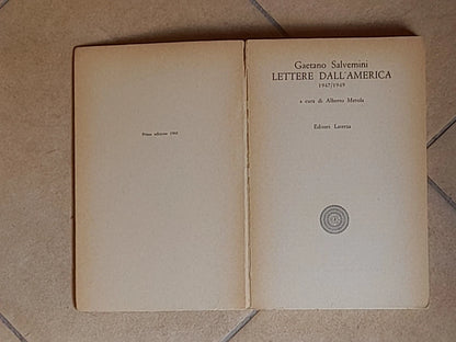 LETTERE DALL'AMERICA 1947/1949. GAETANO SALVEMINI. COLLANA: LIBRI DEL TEMPO LATERZA 104/105. LATERZA EDITORI.  1° EDIZIONE 1968.