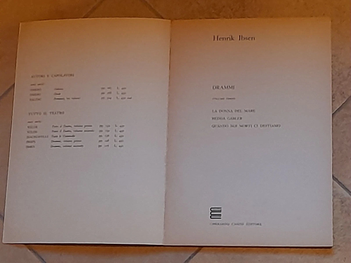 TUTTO IL TEATRO. IBSEN. DRAMMI VOLUMI 2° E 3°. GHERARDO CASINI EDITORE. 1° EDIZIONE 1966.