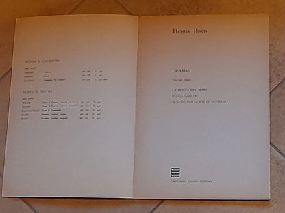TUTTO IL TEATRO. IBSEN. DRAMMI VOLUMI 2° E 3°. GHERARDO CASINI EDITORE. 1° EDIZIONE 1966.