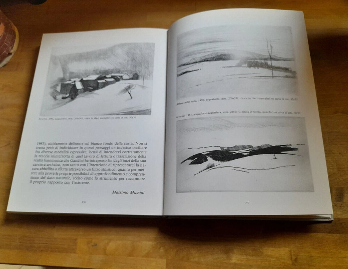 GINO GANDINI. DIPINTI, DISEGNI, INCISIONI 1929-1990. A CURA DI MAURO BINI + AA.VV. CASSA DI RISPARMIO DI REGGIO EMILIA 1991. INTRODUZIONE DI GIANNI CAVAZZINI.