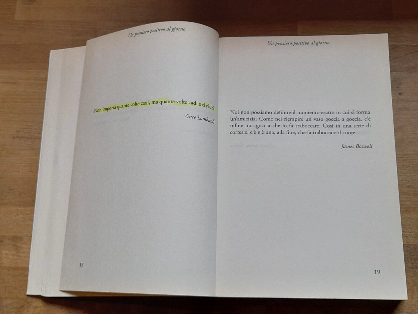 UN PENSIERO POSITIVO AL GIORNO. ROLANDO BALLERINI. LIBERAMENTE EDITORE. 1° EDIZIONE 2009.
