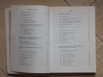 IL LABORATORIO PER LA CLINICA. FELICE PIERSANTI. IL PENSIERO SCIENTIFICO EDITORE. 1° RISTAMPA 1987.