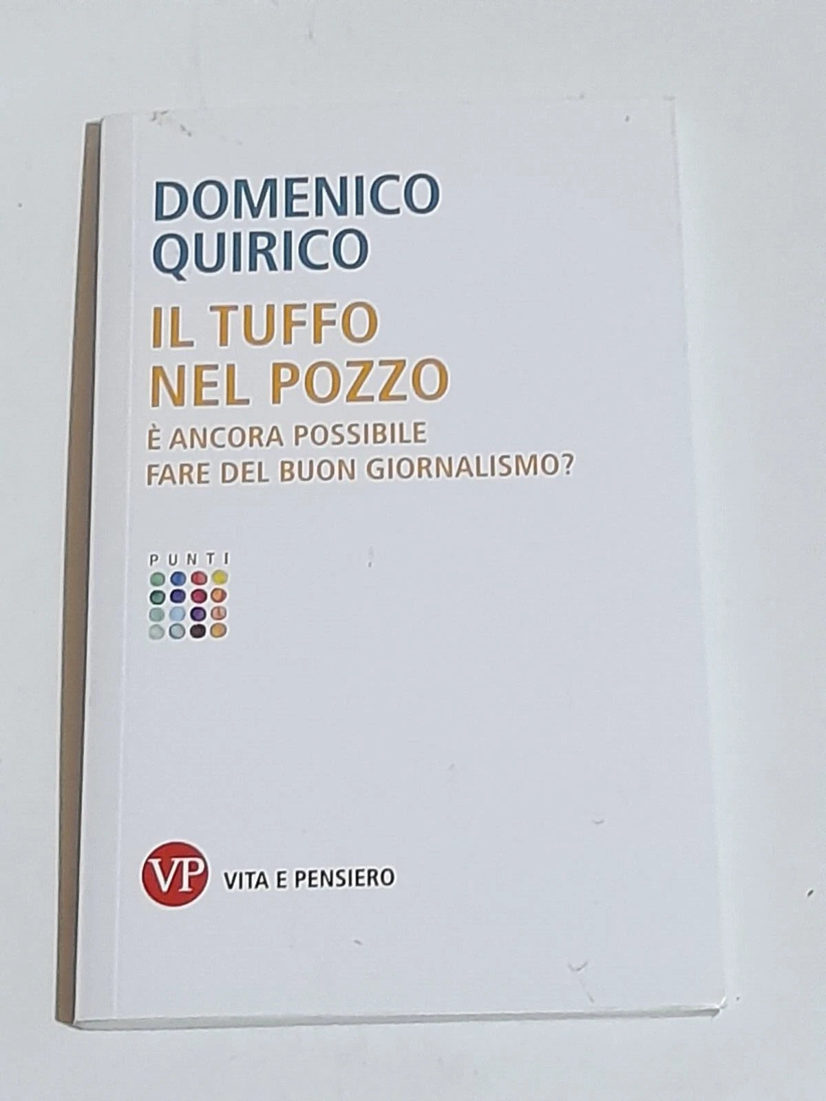 IL TUFFO NEL POZZO. DOMENICO QUIRICO. VITA E PENSIERO EDIZIONI. 1° EDIZIONE 2017. COLLANA: PUNTI.