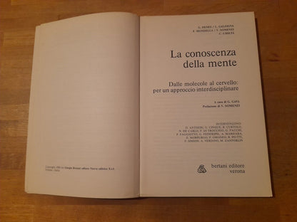 LA CONOSCENZA DELLA MENTE. AA.VV. BERTANI EDITORE. 1° EDIZIONE 1980. COLLANA: E/1 LE SCIENZE DELLA VITA SERIE EPISTEMOLOGICA.
