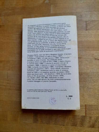 LA COSA BUFFA. GIUSEPPE BERTO. RIZZOLI EDITORE. COLLANA: BUR RIZZOLI 261. 1° EDIZIONE OTTOBRE 1978.
