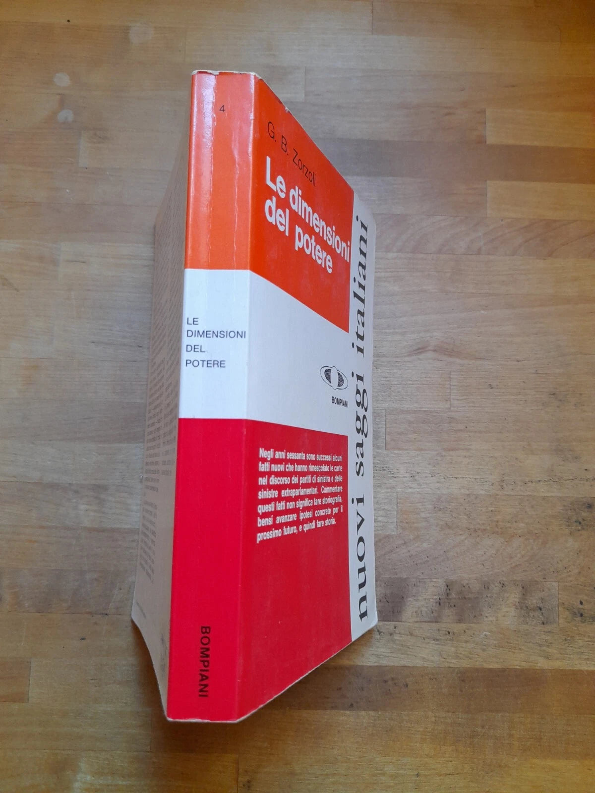 LE DIMENSIONI DEL POTERE. G.B. ZORZOLI. BOMPIANI EDITORE, 1969. COLLANA: NUOVI SAGGI ITALIANI.