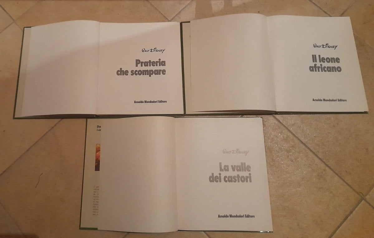 DISNEY NATURA. 5 VOLUMI. AA.VV. ARNOLDO MONDADORI EDITORE. 1° EDIZIONE 1975.