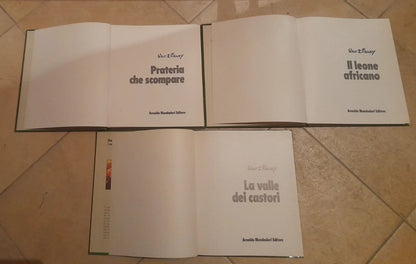 DISNEY NATURA. 5 VOLUMI. AA.VV. ARNOLDO MONDADORI EDITORE. 1° EDIZIONE 1975.
