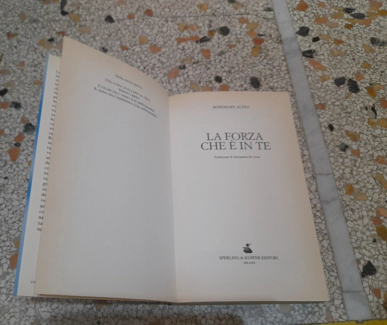 LA FORZA CHE E' IN TE. ROSEMARY ALTEA. SPERLING & KUPFER EDITORI. COLLANA: "ESPERIENZE". V° EDIZIONE 1999.