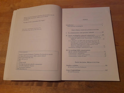SOCIOLOGIA DELLA COMUNICAZIONE. MEDIA E PROCESSI CULTURALI. ANTONIO CAVICCHIA SCALAMONTI - GIANFRANCO PECCHINENDA. IPERMEDIUM LIBRI. RISTAMPA 2001. COLLANA:  MANUALI 5