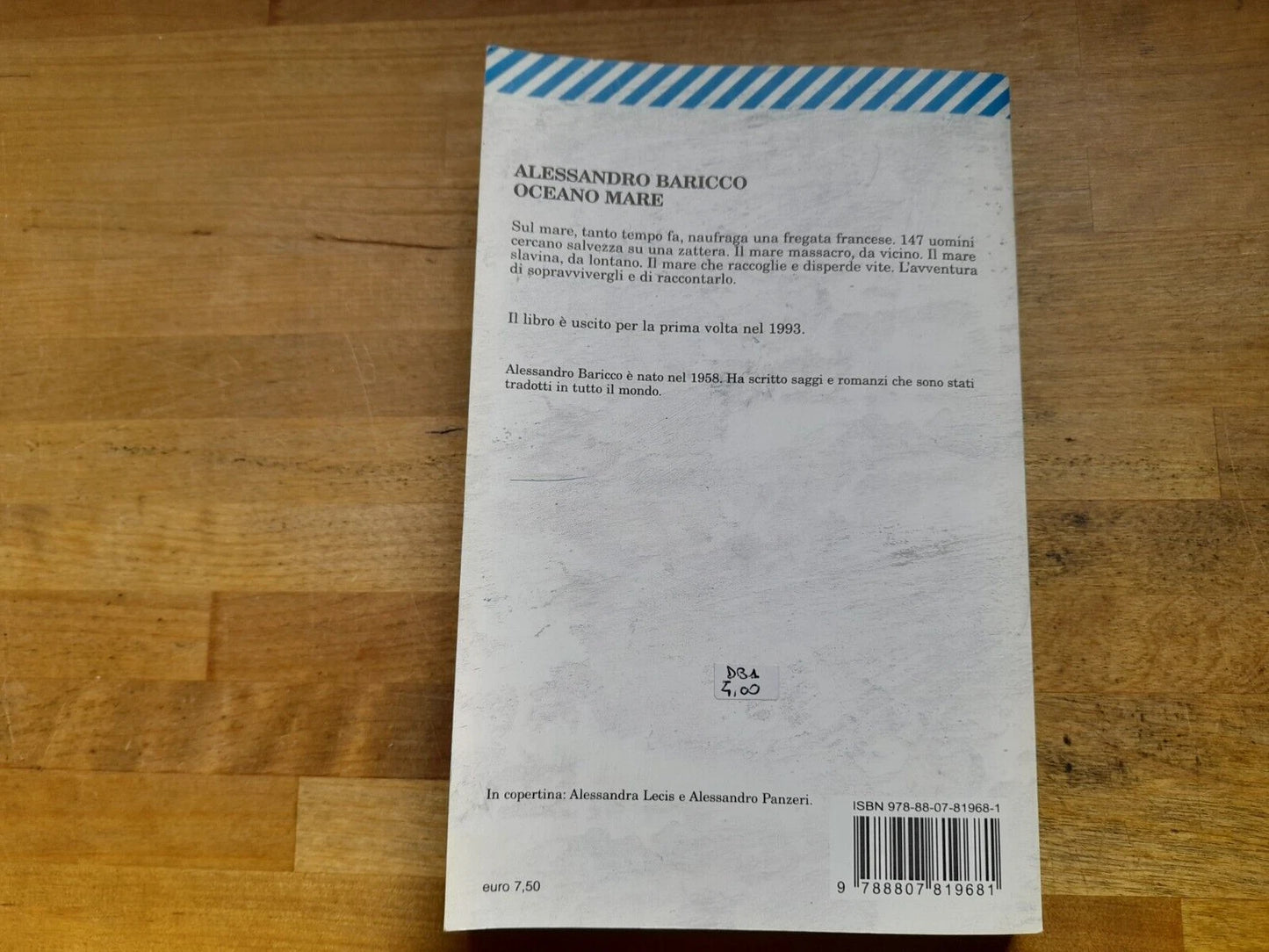 OCEANO MARE. ALESSANDRO BARICCO. FELTRINELLI EDITORE. COLLANA: FELTRINELLI UNIVERSALE ECONOMICA 1968. 5° EDIZIONE 2009.