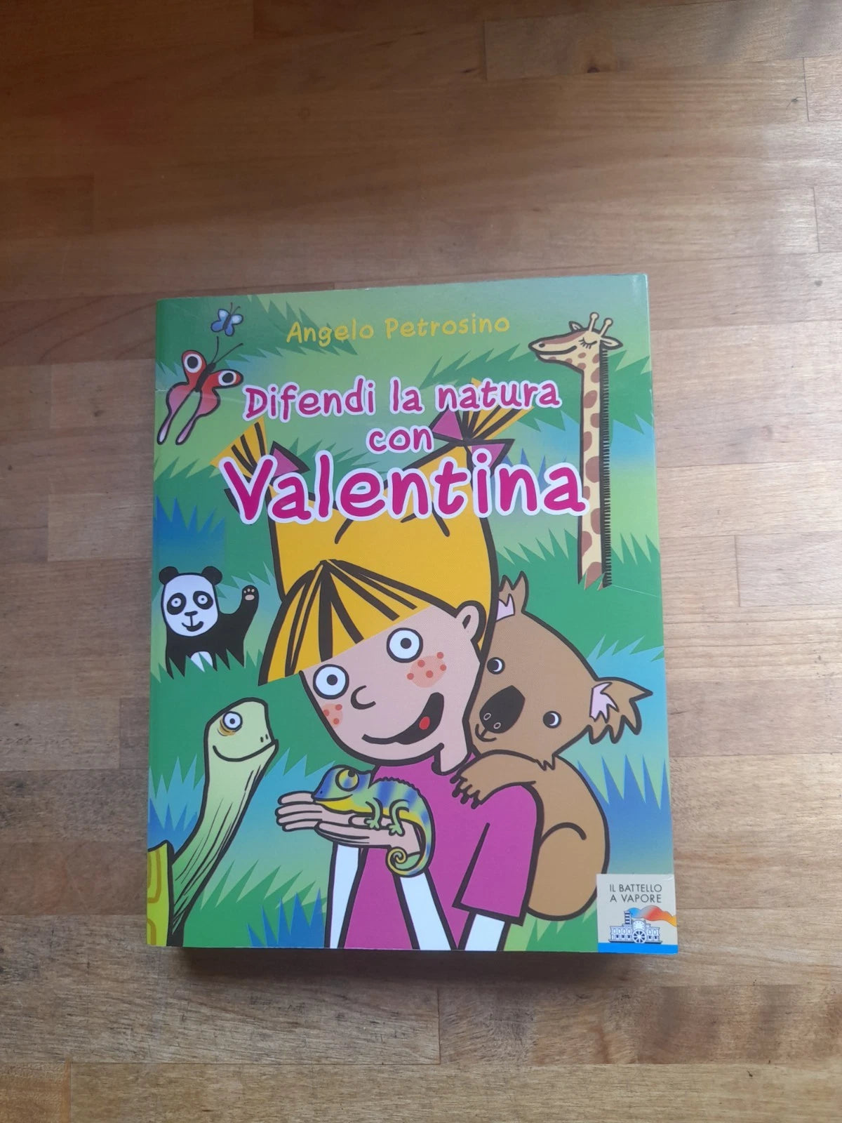 DIFENDI LA NATURA CON VALENTINA. ANGELO PETROSINO. EDIZIONI PIEMME JUNIOR. IL BATTELLO A VAPORE. 1° EDIZIONE 2009.