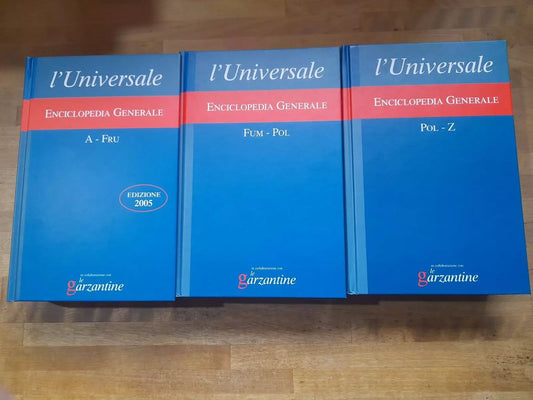 LE GARZANTINE. ENCICLOPEDIA GENERALE. 3 VOLUMI. L'UNIVERSALE - LA GRANDE ENCICLOPEDIA TEMATICA IN COLLABORAZIONE CON LE GARZANTINE. MONDADORI EDITORE. EDIZIONE 2005.