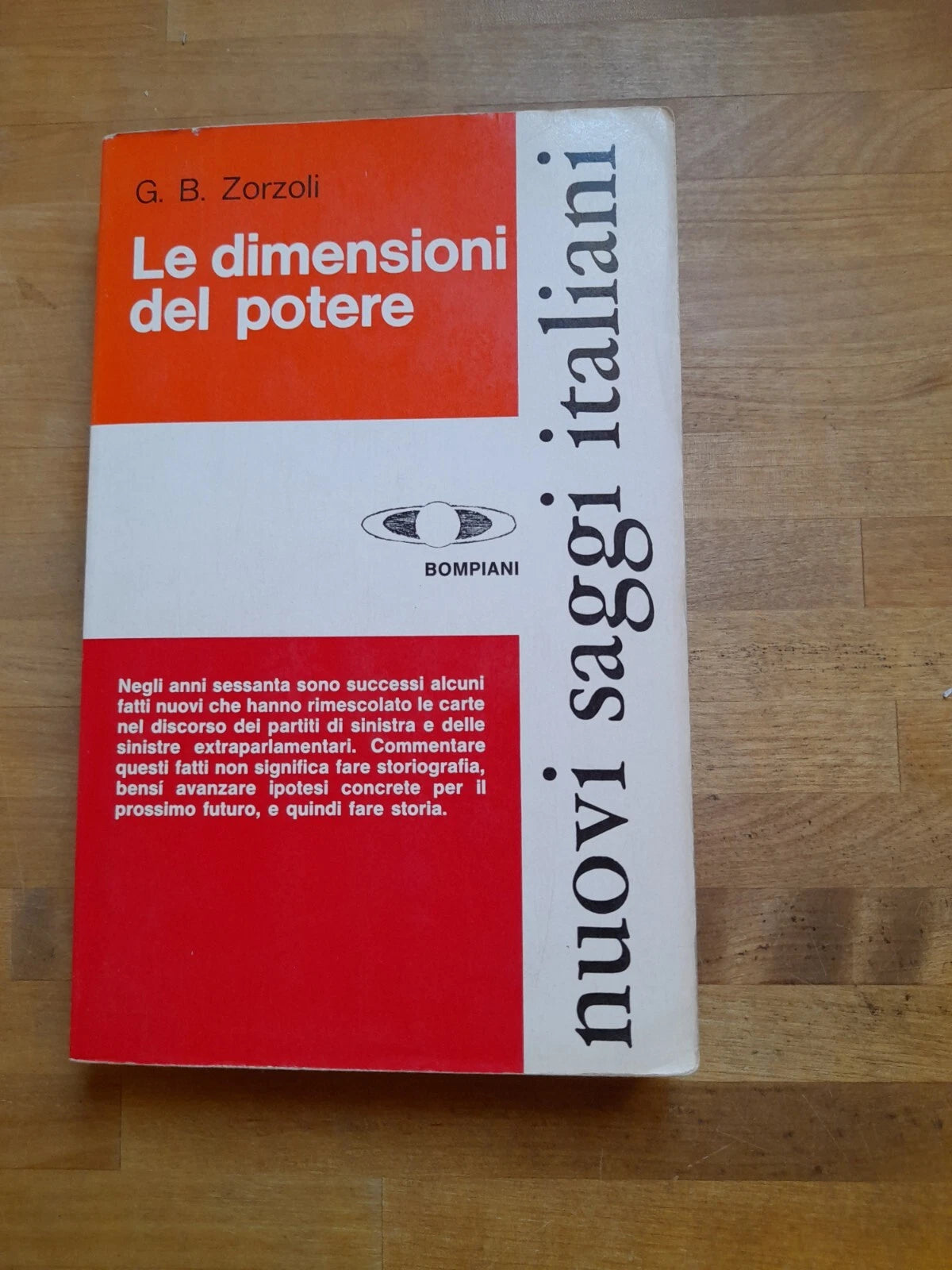 LE DIMENSIONI DEL POTERE. G.B. ZORZOLI. BOMPIANI EDITORE, 1969. COLLANA: NUOVI SAGGI ITALIANI.