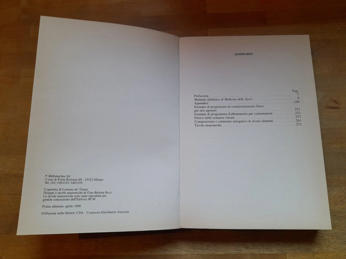 MANUALE ALFABETICO DI MEDICINA DELLO SPORT. RENZO MINELLI. BIBLIOTECHNE EDITRICE. 1° EDIZIONE 1988.