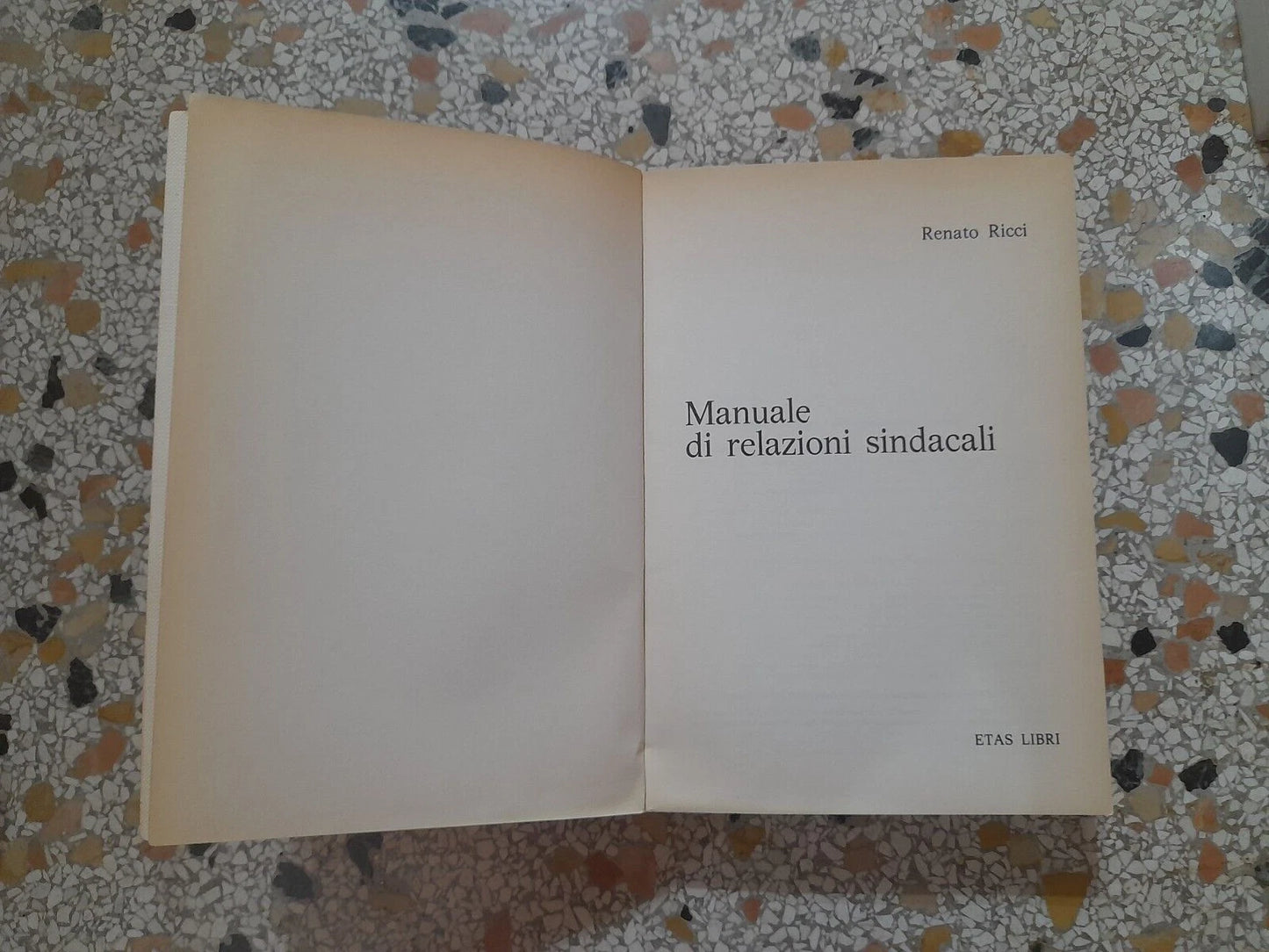 MANUALE DI RELAZIONI SINDACALI. RENATO RICCI. ETAS LIBRI. 1° EDIZIONE FEBBRAIO 1978. COLLANA: 70 / DIREZIONE, ORGANIZZAZIONE ED ECONOMIA D'IMPRESA.