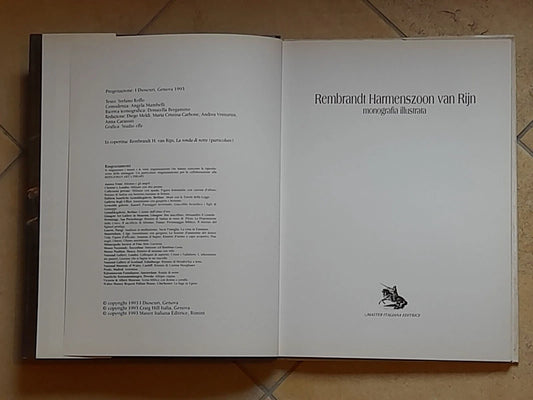 REMBRANDT HARMENSZOON VAN RIJN. TESTO DI STEFANO ROFFO. MASTER ITALIANA EDITRICE. RISTAMPA 1993. COLLANA: I GRANDI MAESTRI.