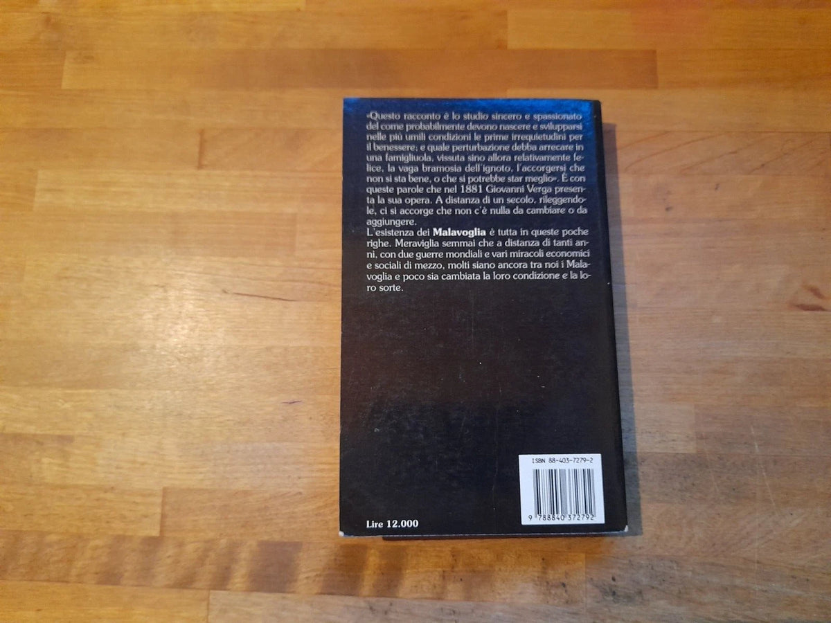 I MALAVOGLIA. GIOVANNI VERGA. F.LLI MELITA EDITORI. COLLANA: I CAPOLAVORI DELLA LETTERATURA. RISTAMPA 1995.