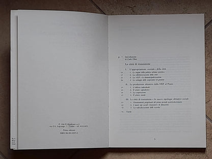 LA CITTA' DI TRANSIZIONE. ALESSANDRO DE MAGISTRIS. COLLANA: LA BIBLIOTECA DELLE IDEE 3. IL QUADRANTE EDIZIONI. 1° EDIZIONE 1988.