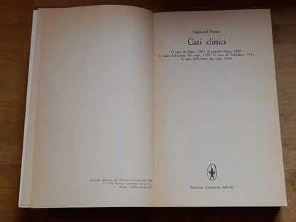 CASI CLINICI 1905/1918. SIGMUND FREUD. NEWTON COMPTON EDITORI. COLLANA: NEWTON TESTI / 22. 2° EDIZIONE 1988.