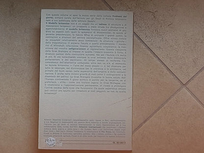 IL MODELLO BRITANNICO. L'ARTE DEL MENO PEGGIO.  ANTONIO MASSIMO CALDERAZZI. DEDALO LIBRI. 1° EDIZIONE 1973. COLLANA: PROBLEMI DEL GIORNO /1.