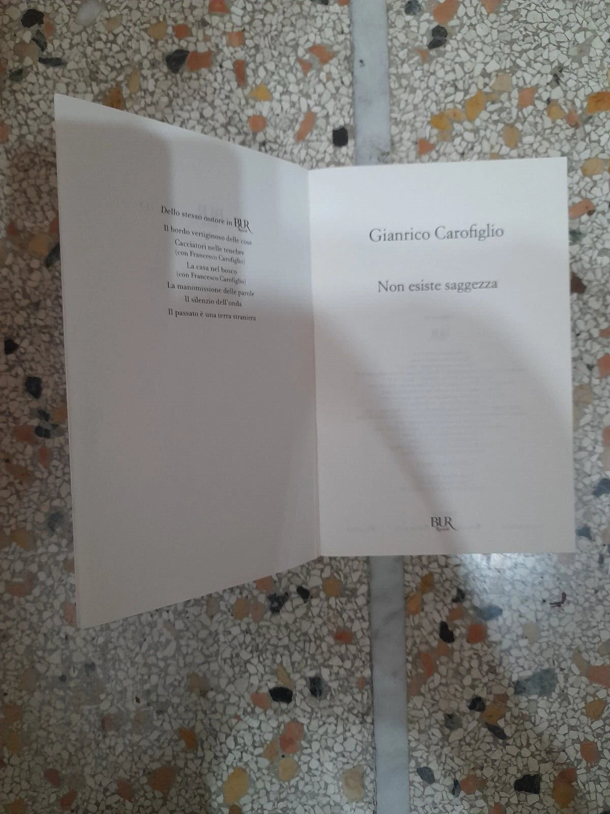 NON ESISTE SAGGEZZA. GIANRICO CAROFIGLIO. BUR RIZZOLI EDITORE. 5° EDIZIONE 2019. COLLANA: BEST BUR.