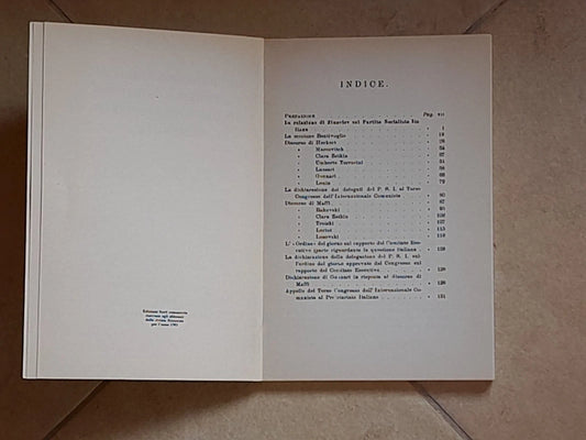 LA QUESTIONE ITALIANA AL TERZO CONGRESSO INTERNAZIONALE COMUNISTA. AA.VV. LIBRERIA EDITRICE DEL PARTITO COMUNISTA D'ITALIA, 1981. COLLANA: BIBLIOTECA DELL'INTERNAZIONALE COMUNISTA .V.