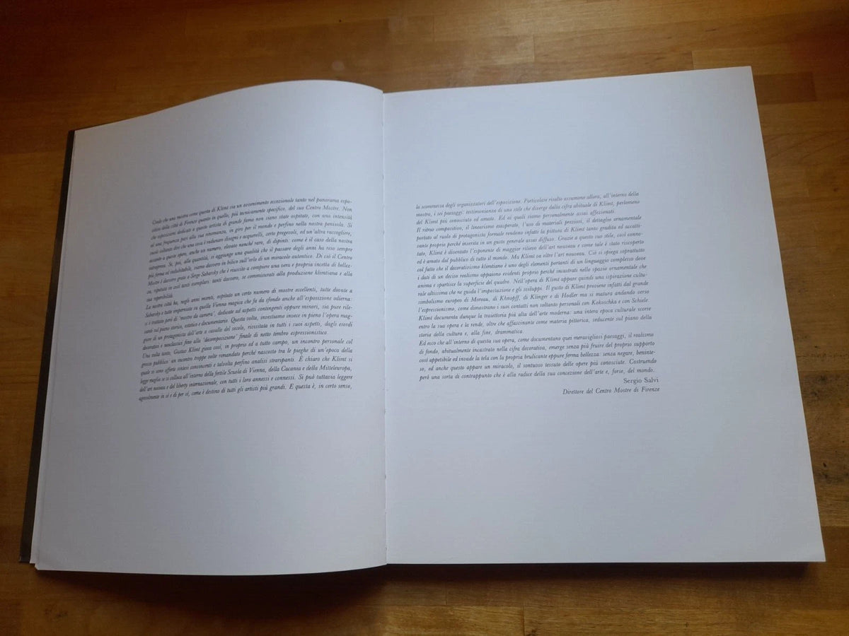 GUSTAV KLIMT. MOSTRA A CURA DI SERGE SABARSKY. FIRENZE PALAZZO STROZZI 30 NOVEMBRE 1991 - 8 MARZO 1992. AA.VV.  ARTIFICIO EDITORE. RISTAMPA 1991.