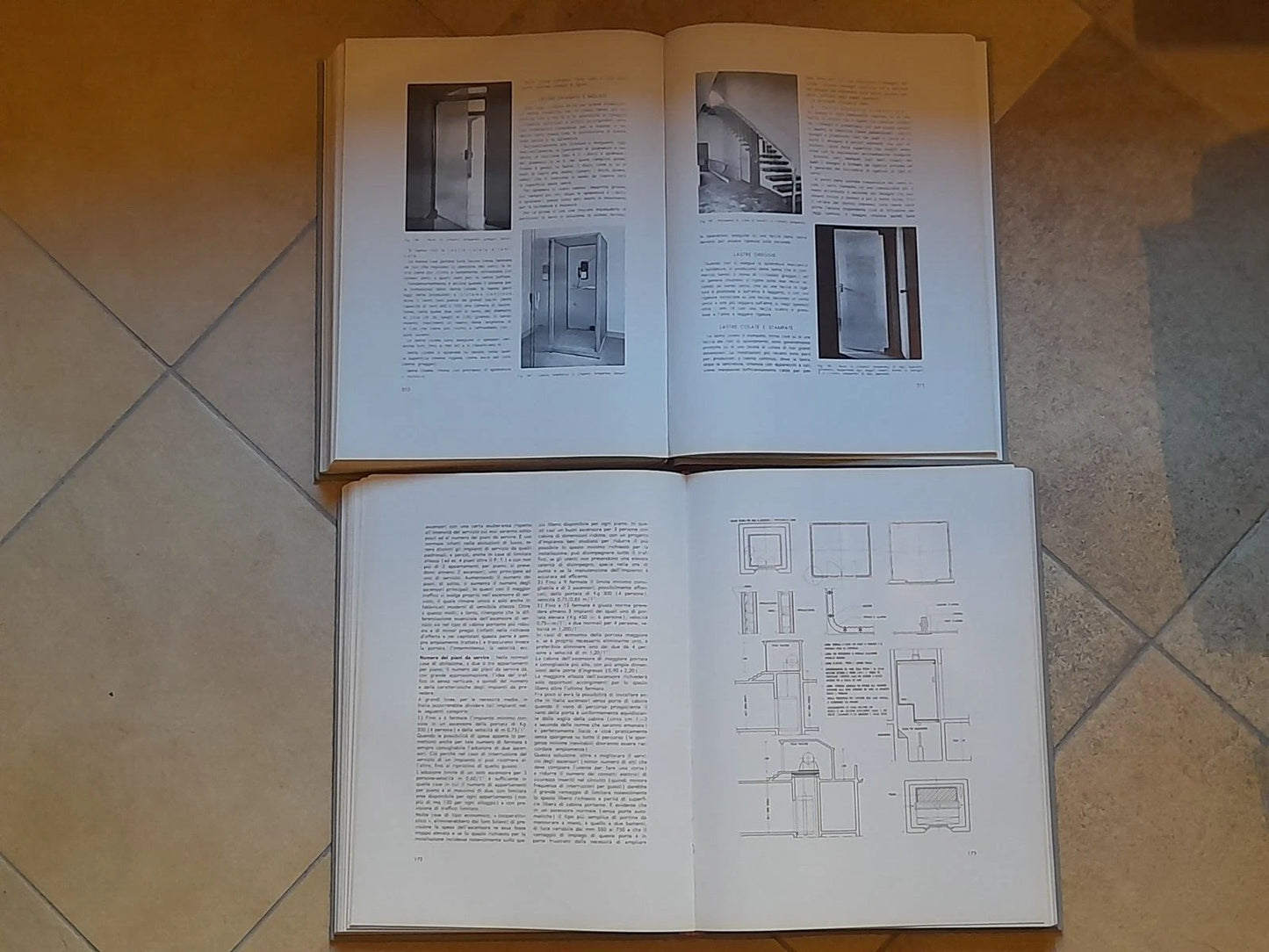 ELEMENTI COSTRUTTIVI NELL'ARCHITETTURA. 2 VOLUMI. LIBERO GUARNERI. GORLICH EDITORE 1964.