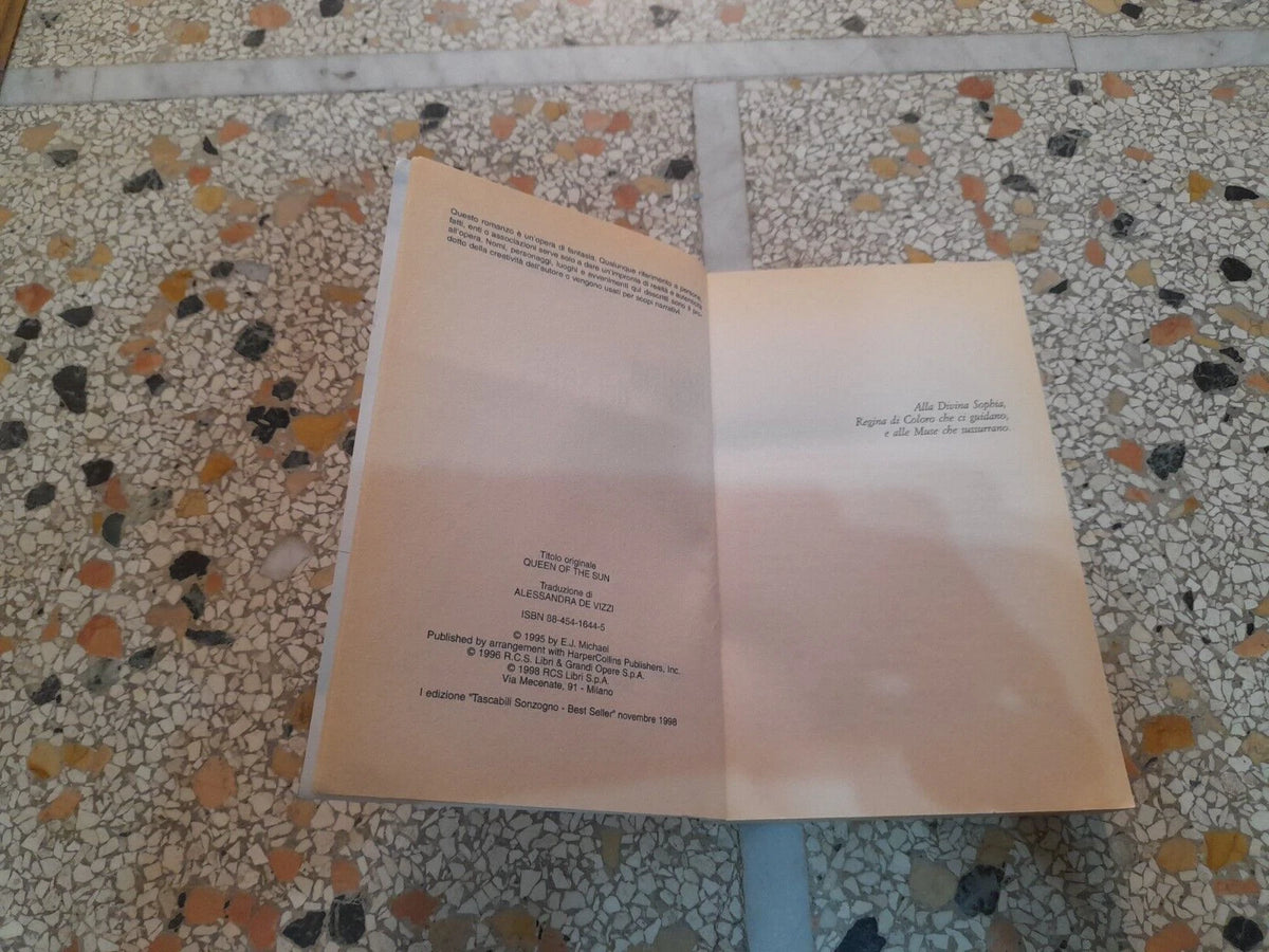 REGINA DEL SOLE. E.J. MICHAEL. EDITORE SONZOGNO. COLLANA: BEST SELLER NEW AGE. 1° EDIZIONE 1998.