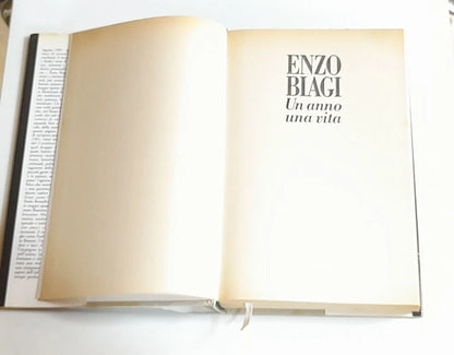 UN ANNO UNA VITA. ENZO BIAGI. EDIZIONE CLUB SU LICENZA NUOVA ERI / RIZZOLI. 1° EDIZIONE 1993.