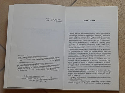 LA COMUNICAZIONE EDUCATIVA. MATTEO DE AUGUSTINIS.  EDITRICE LA SCUOLA 1993.
