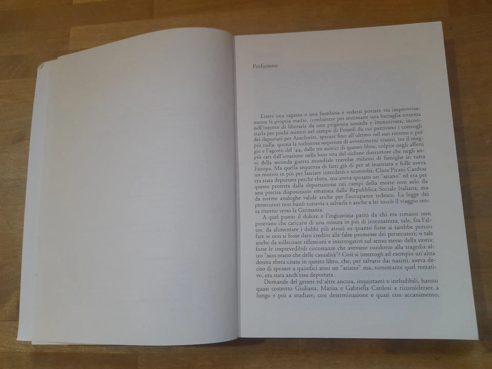 SUL CONFINE LA QUESTIONE DEI MATRIMONI MISTI DURANTE LA PERSECUZIONE ANTIEBRAICA. GIULIANA, MARISA, GABRIELLA CARDOSI. SILVIO ZAMORANI EDITORE. RISTAMPA 1999.